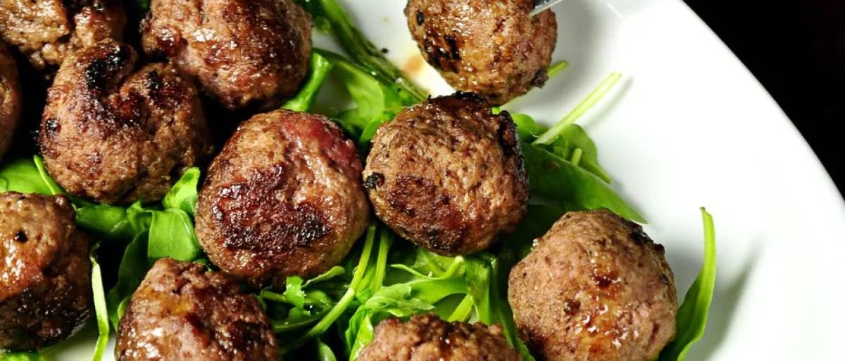 Chicken Meat Balls on a Plate